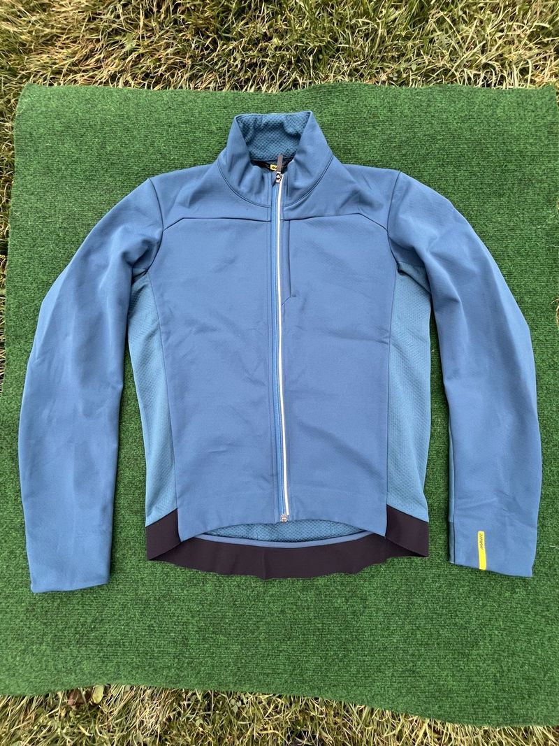 Zimní cyklistická bunda Mavic Essential Softshell Jacket - majolica blue