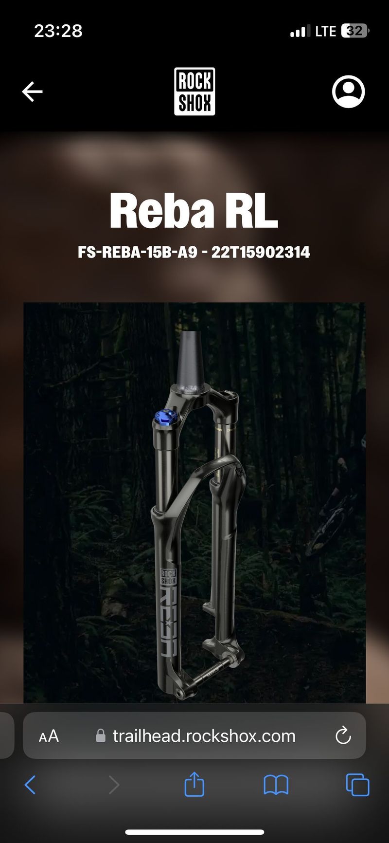 Zánovní RockShox Reba 110mm, 29” boost