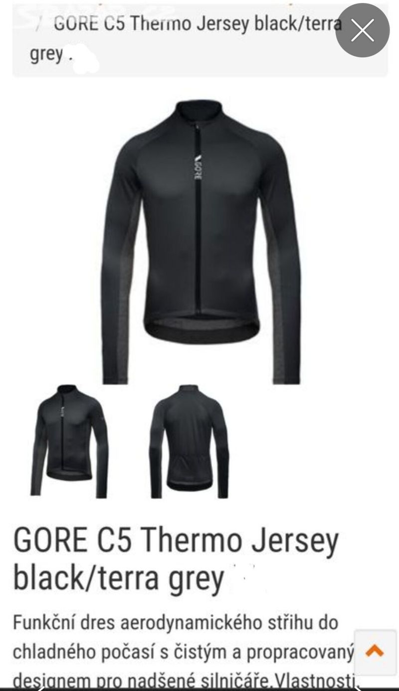 Pánský cyklo dres Gore C5 Thermo vel.L