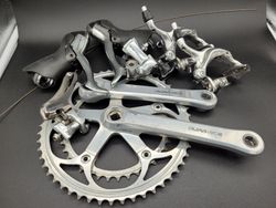 Silniční sada Shimano Dura Ace 7800 2x10, páky Colnago 50 plus kliky Dura Ace 7402