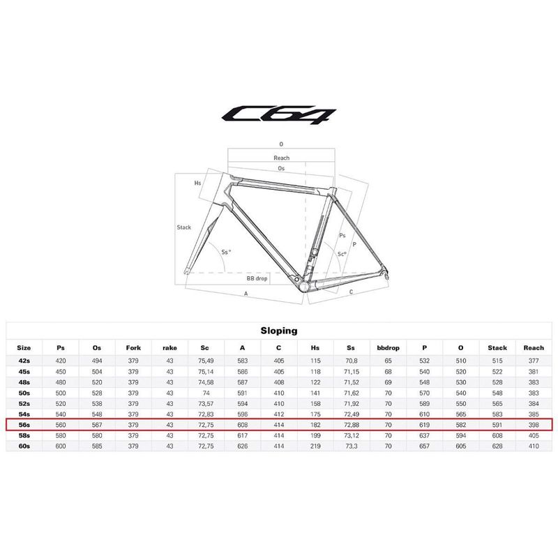 Rámová sada Colnago C64 - velikost 56s / 58