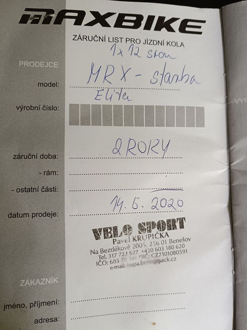 Horská kolo MRX, Elite 27.5´´ vel. S