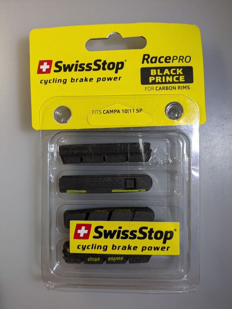 Špalky SwissStop Race Pro Black Prince (Campagnolo) na karbon ráfky