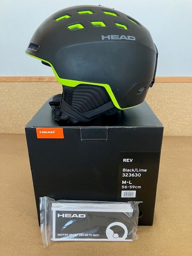 Lyž. helma HEAD REV black/lime, vel. M-L(56-59cm)