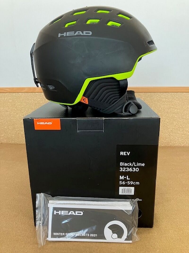 Lyž. helma HEAD REV black/lime, vel. M-L(56-59cm)