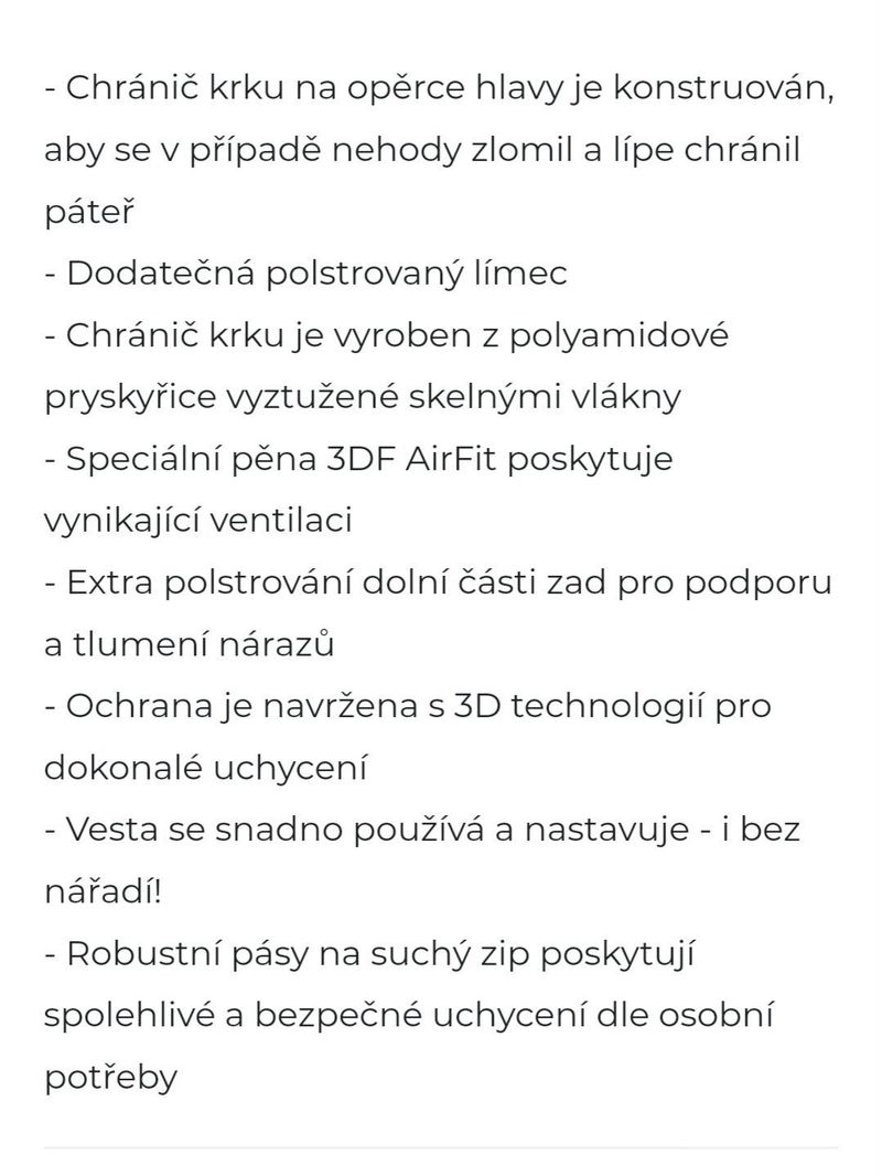 Prodám dětský chránič krku a těla Leatt 