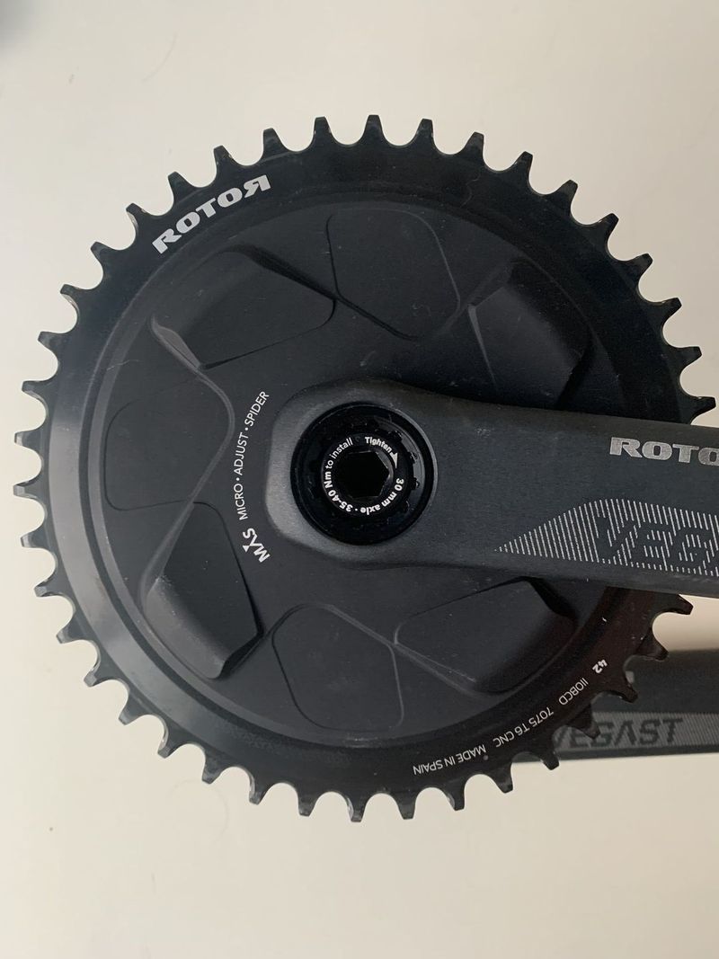 ROTOR VEGAST 1X (Single Ring) 4 Bolt AERO MAS Spider 110BCD Crankset