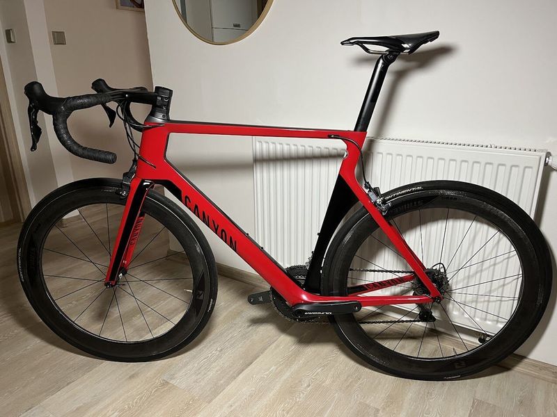 Canyon AEROAD SLX, Ultegra, karbon kokpit a kola REYNOLDS, triatlonová hrazda, 7.265kg