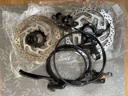 Pár brzd Shimano MT200 + kotouče