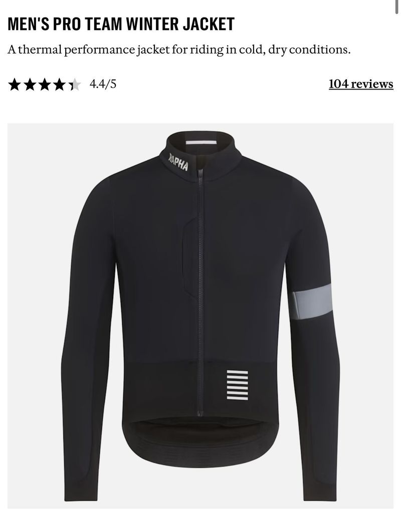 Rapha Pro Team Winter Jacket - black/white