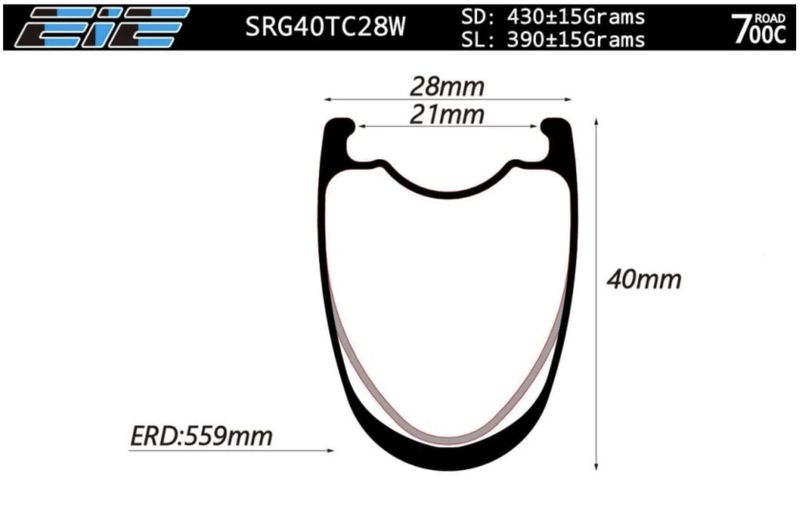 Silniční karbonová kola EIE SRG40TC28W SL | DT 350 Road Disc | DT Aerolite | váha od 1378 gramů