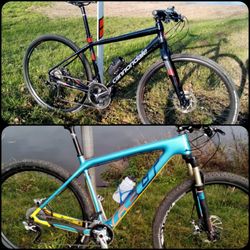 Dvě kola k prodeji: Gravel-MTB Cannondale Quick a karbon MTB Felt 29"