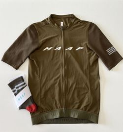 Cyklistický dres MAAP Evade Pro Base Jersey Olive / Large