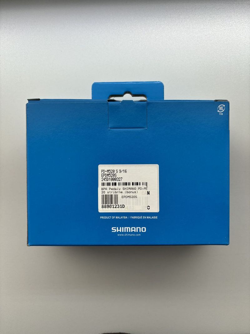 Pedály SHIMANO SPD PD-520 silver, nové Rezervovano do 14.7.