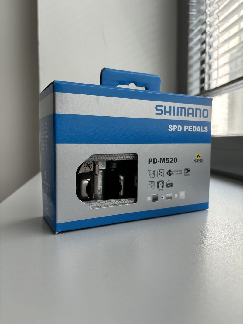 Pedály SHIMANO SPD PD-520 silver, nové Rezervovano do 14.7.