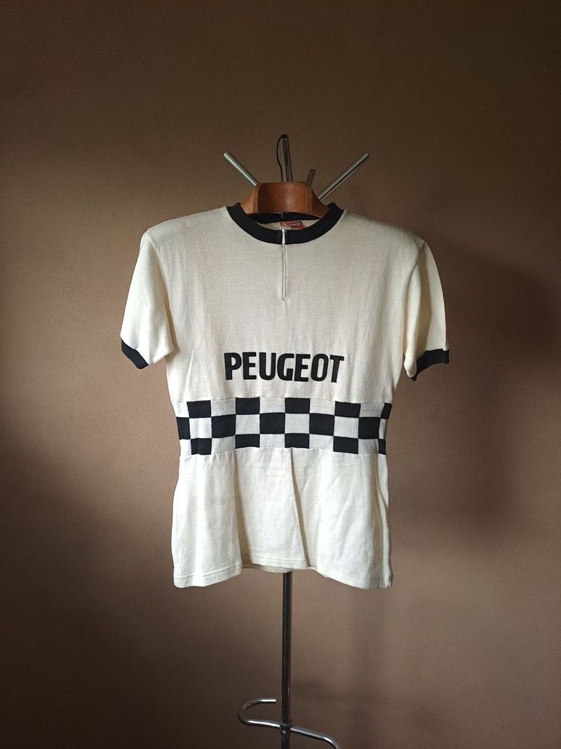 VIntage vlněný dres Peugeot, vel. malá L