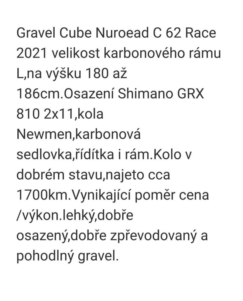 Gravel silniční Cube Nuroead C62 Race Shimano GRX