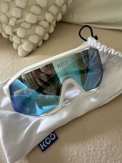 KOO DEMOS - Bílé brýle / tyrkysová skla