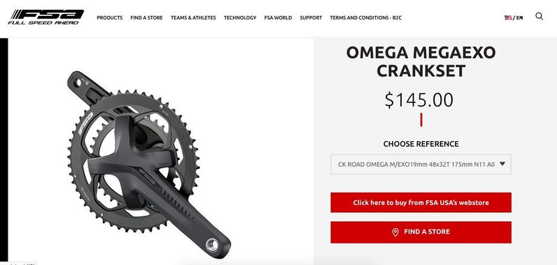 Gravel kliky FSA Omega Megaexo 48/32, 172,5mm + středové složení BSA 68mm