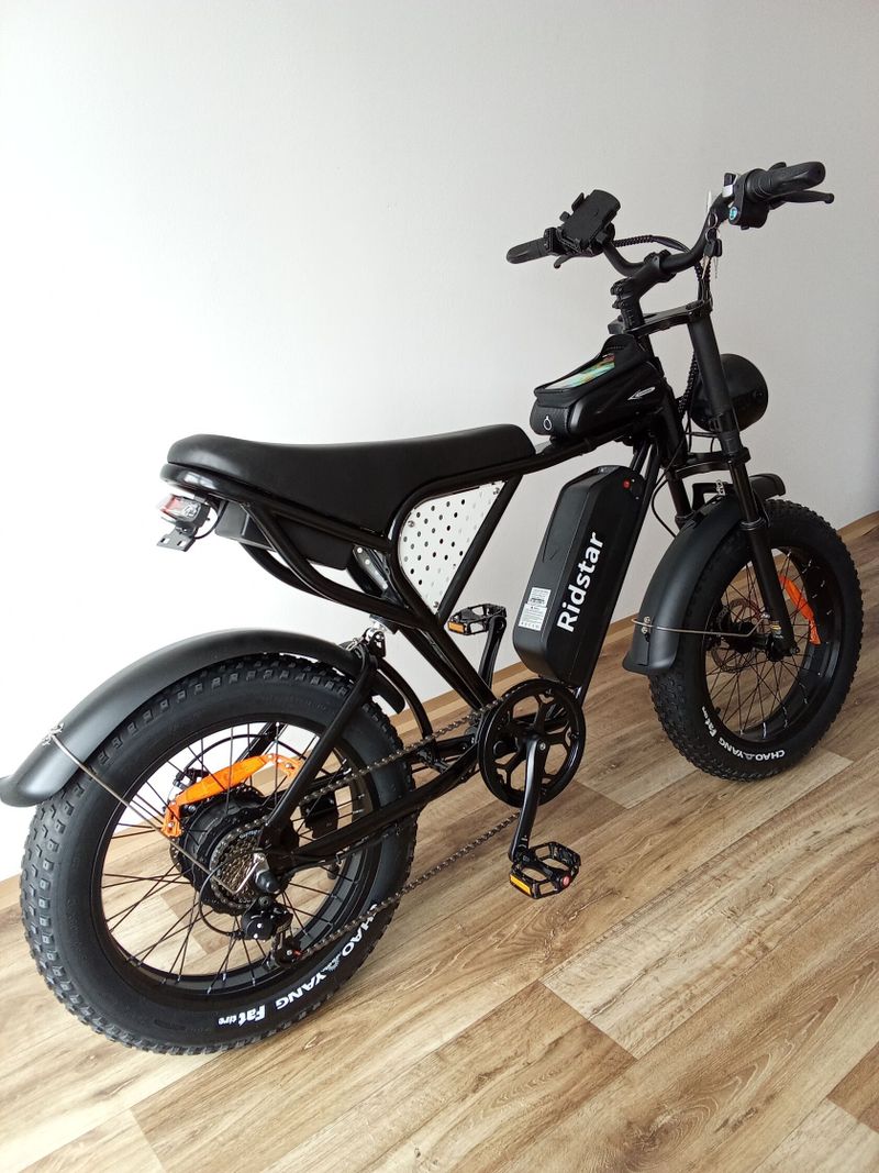  CELOODPRUŽENÉ FATBIKE ELEKTROKOLO RIDSTAR, 1000 W, 720 WH, PŘÍSLUŠENSTVÍ, ZÁRUKA