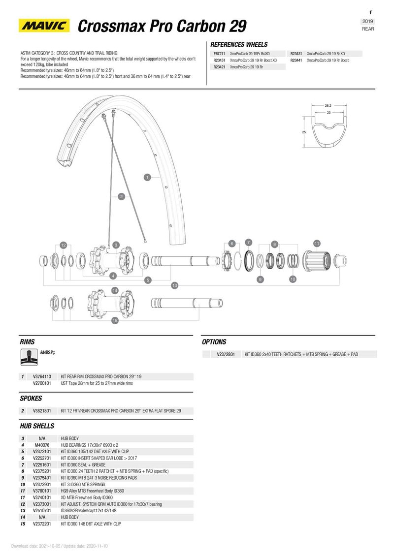 Mavic Crossmax Pro Carbon 29'' Boost, 6-bolt, Sram xD