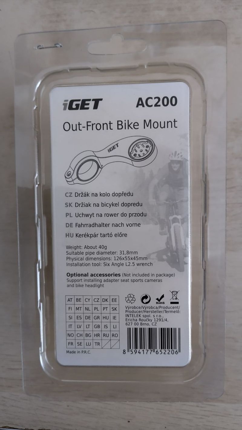 Předsunutý držák iGET CYCLO AC200