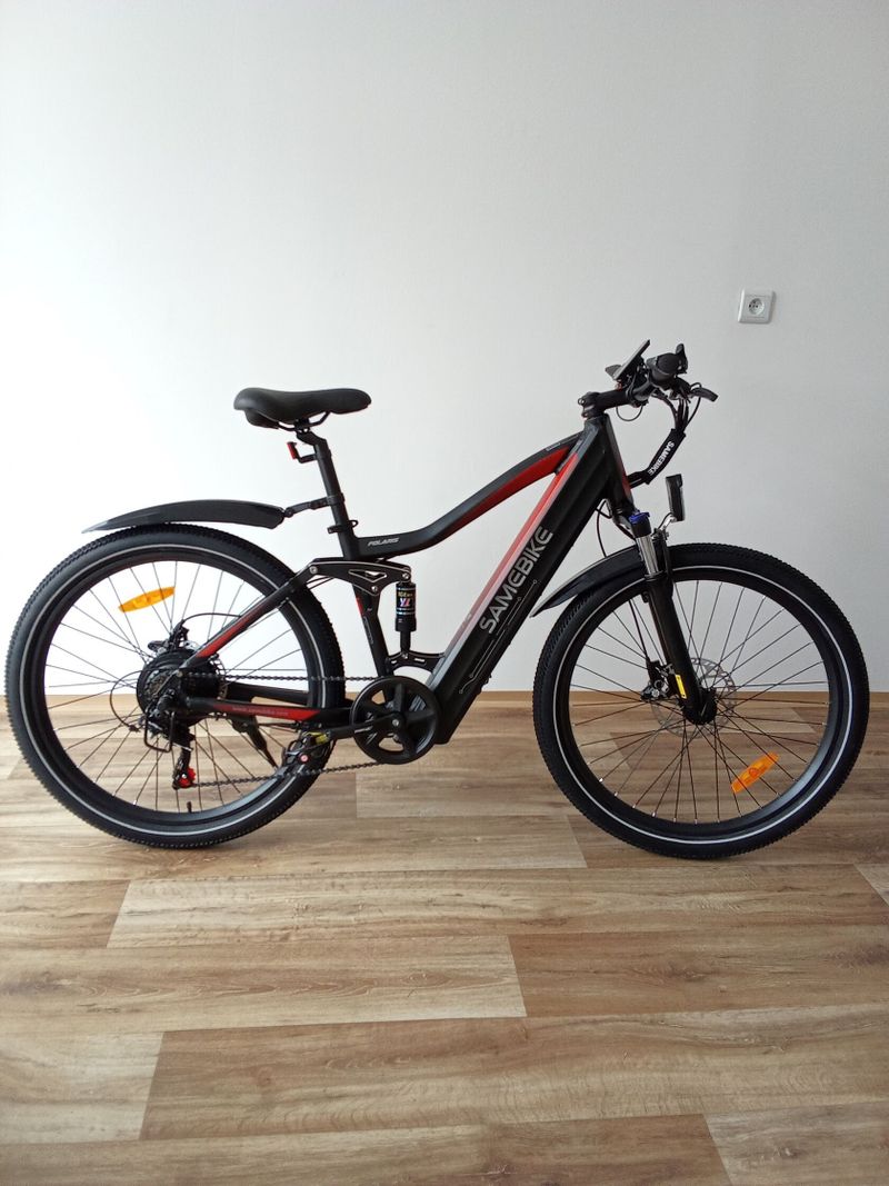 CELOODPRUŽENÉ HORSKÉ ELEKTROKOLO SAMEBIKE, 750 W, 672 WH, KENDA, SHIMANO, HYDRAULICKÉ BRZDY, ZÁRUKA