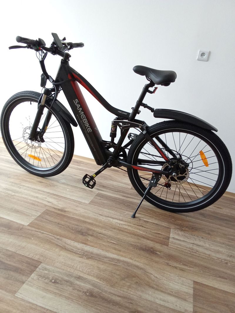 CELOODPRUŽENÉ HORSKÉ ELEKTROKOLO SAMEBIKE, 750 W, 672 WH, KENDA, SHIMANO, HYDRAULICKÉ BRZDY, ZÁRUKA