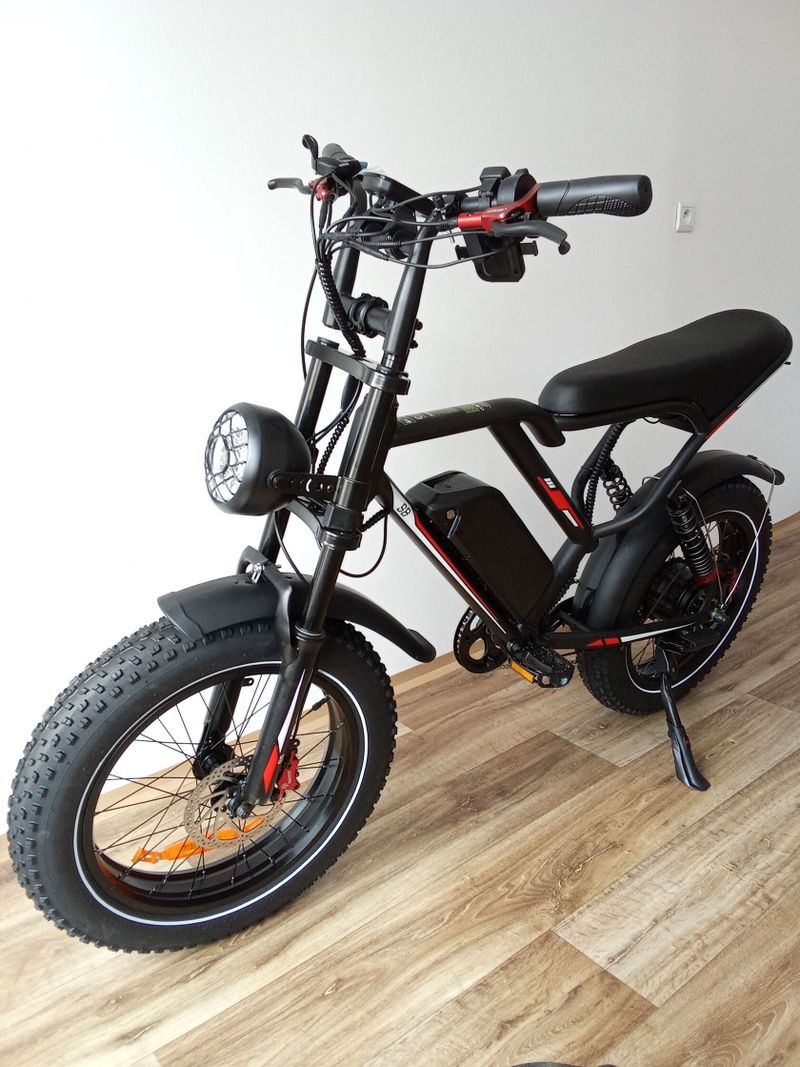 CELOODPRUŽENÉ FATBIKE ELEKTROKOLO S8, RYCHLONABÍJENÍ, 1000 W, 840 WH, PŘÍSLUŠENSTVÍ, ZÁRUKA