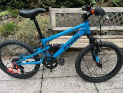 detske odpruzene Horske kolo Blue BTwin Racing Boy 520 FS 20"