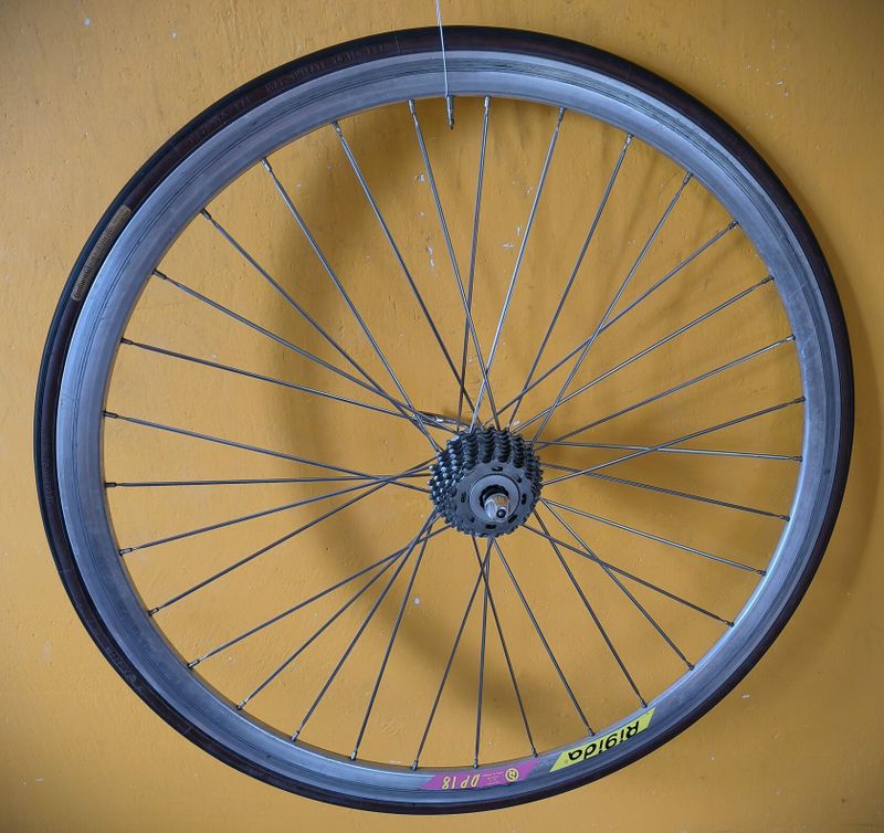 zapletená kola Rigida/Mavic, náboje Campagnolo