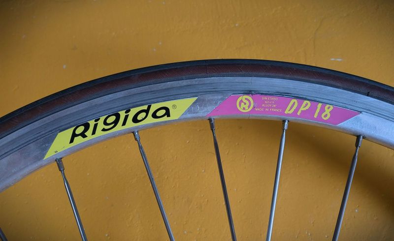 zapletená kola Rigida/Mavic, náboje Campagnolo