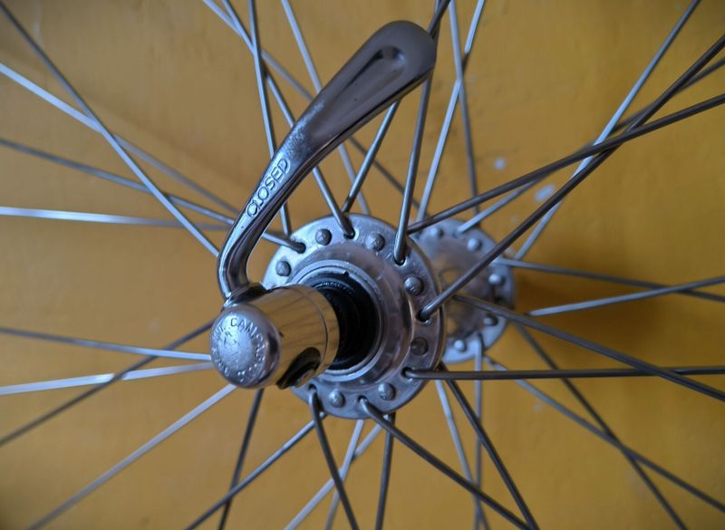 zapletená kola Rigida/Mavic, náboje Campagnolo