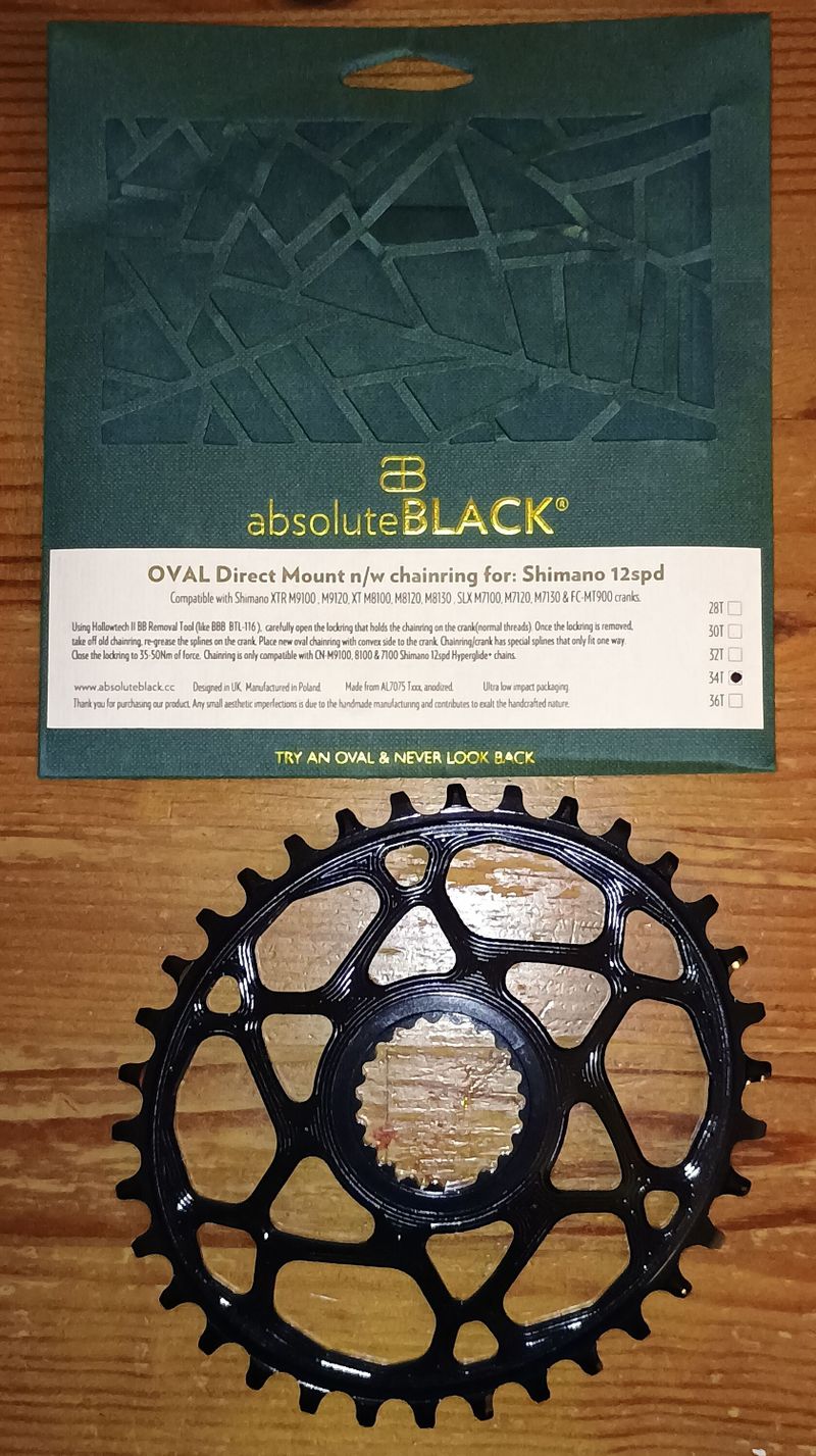 Absolute Black Oval 34T pro kliky Shimano