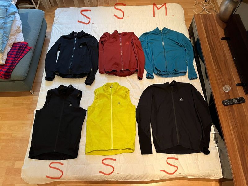 Podzimní a zimní dresy a bundy a vesty 7Mesh, Isadore, Fox, Gore Tex, velikosti S, M, L, XL