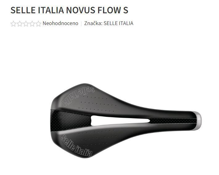 Nové sedlo Selle Italia Novus Flow S (S2) 260x130