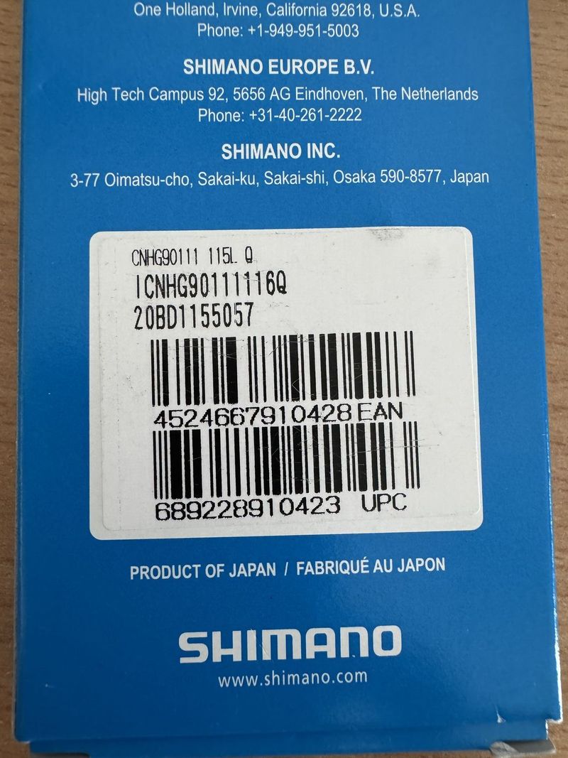 Řetěz Shimano, XTR Dura Ace, CN-HG901, 11s, 116 článků - spojka