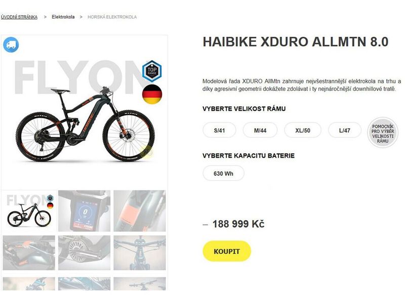 ELEKTROKOLO HAIBIKE XDURO NDURO 8.0 FOX FLYON