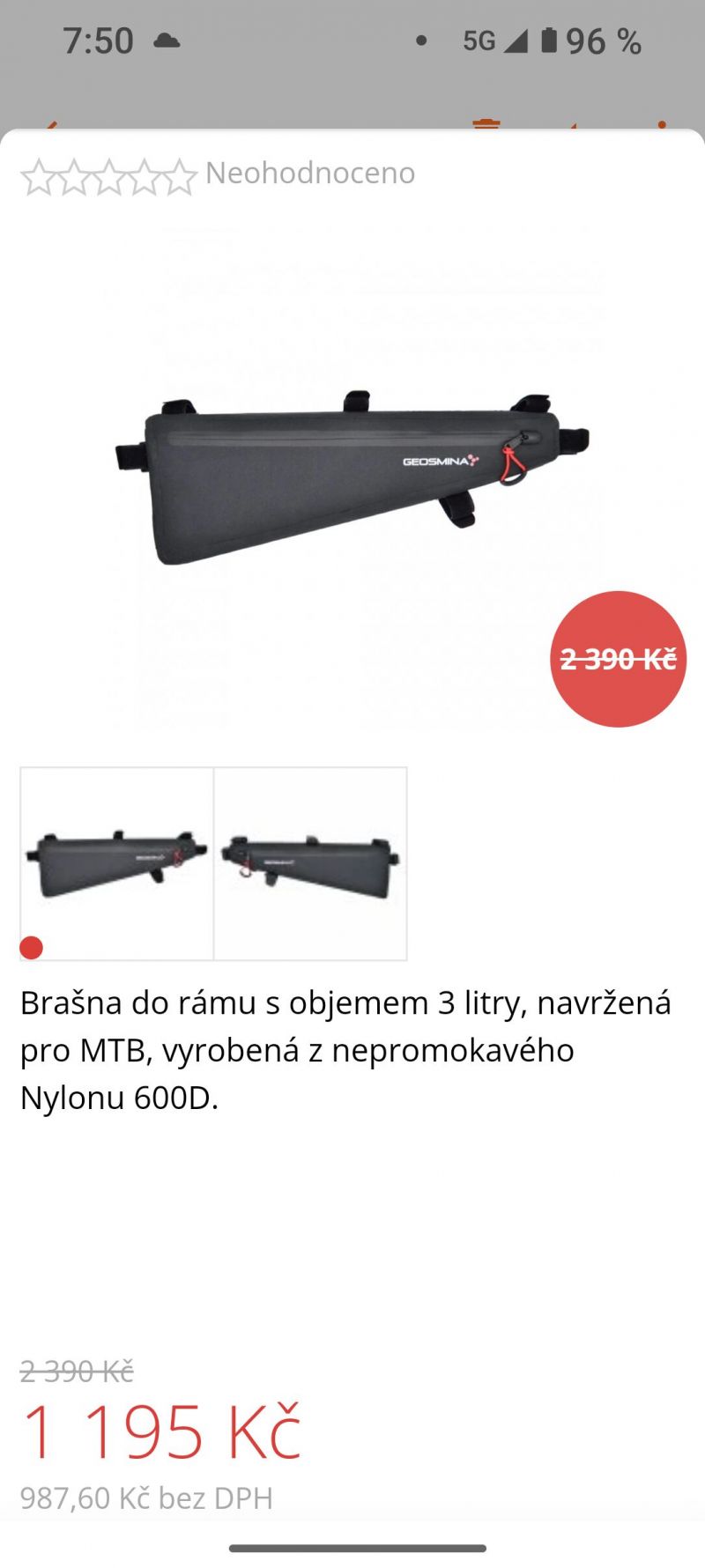 Rámová nepromokavá brašna GEOSMINA