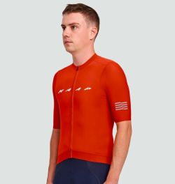 Cyklistický dres MAAP Evade Pro Base Jersey - brick, velikost L