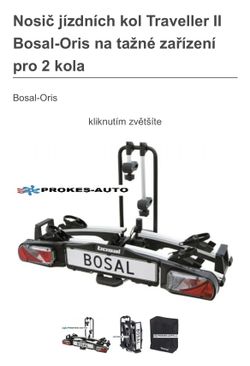 Nosič na dvě jízdní kola na tažné zařízení
