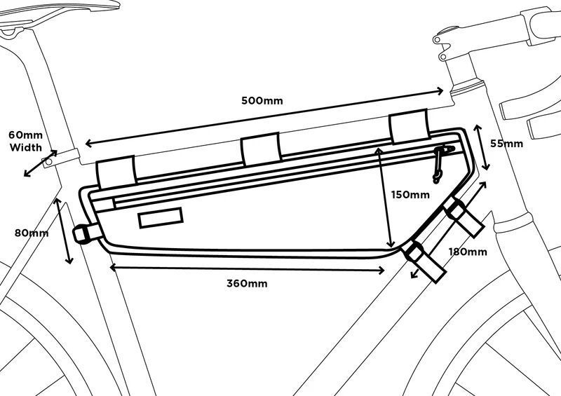 Restrap Frame bag Large – brašna na bikepacking