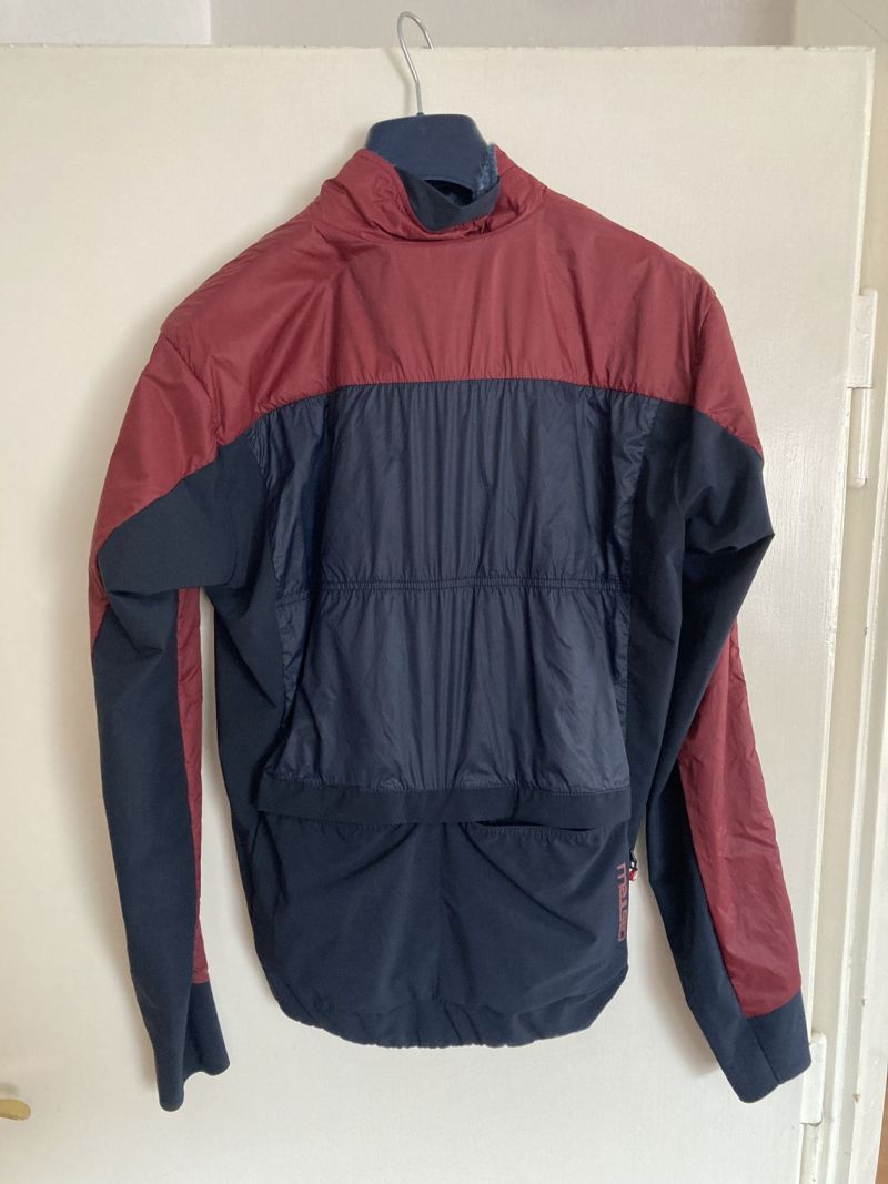 Castelli puffy jacket, XL, vínová 