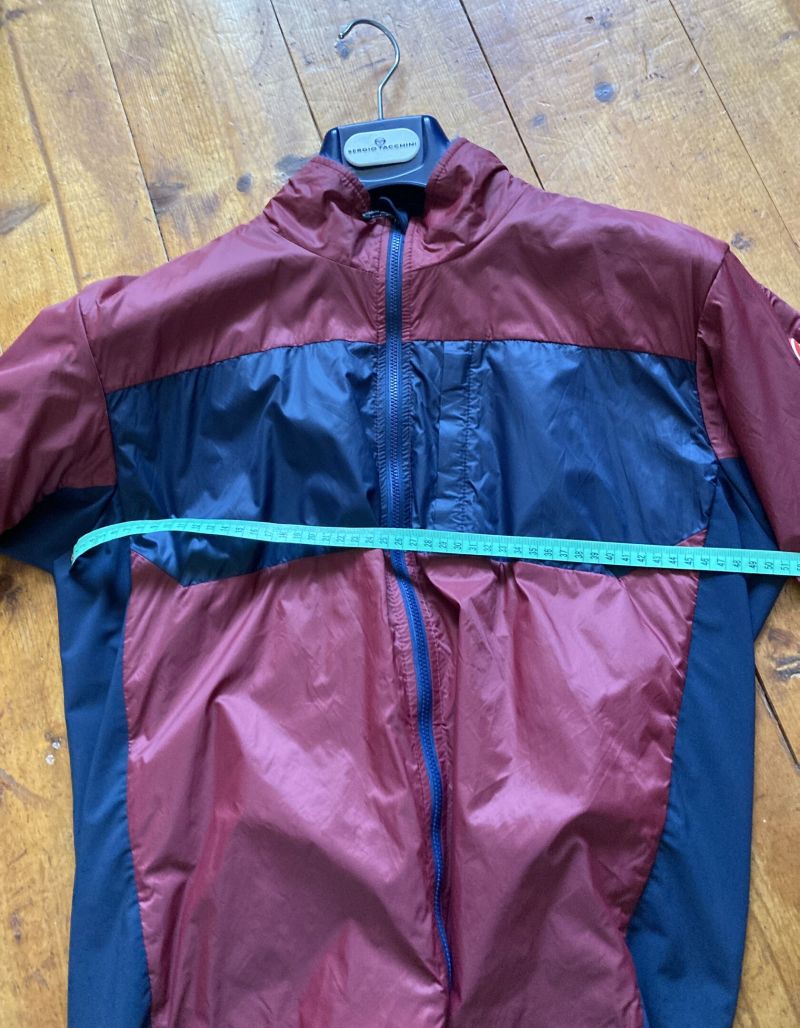 Castelli puffy jacket, XL, vínová 