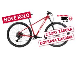 Nové kolo MTB 29" Lee Cougan Rebel SRAM SX Eagle 1x12 červené - vel. XS, S, M a L