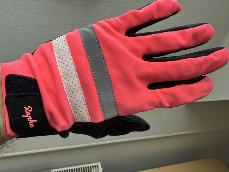 Cyklistické rukavice Rapha Brevet Reflective - High-Vis Pink PC: €95!!