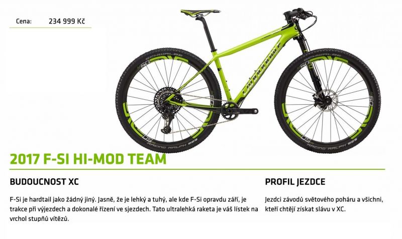 Cannondale BallisTec F-Si Hi-MOD Carbon TEAM - Rám a Vidlice