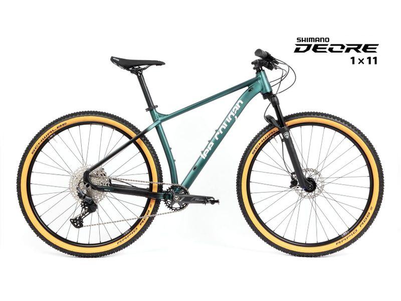 Nové kolo MTB 29" Lee Cougan Revenge SHIMANO DEORE 1x11 zeleno-černá matná - vel. S a M