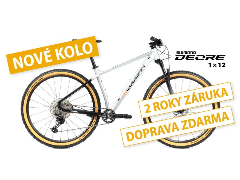 Nové kolo MTB 29" Lee Cougan Revenge SHIMANO Deore 1x12 stříbrno-černá matná - vel. XS, S, M a L