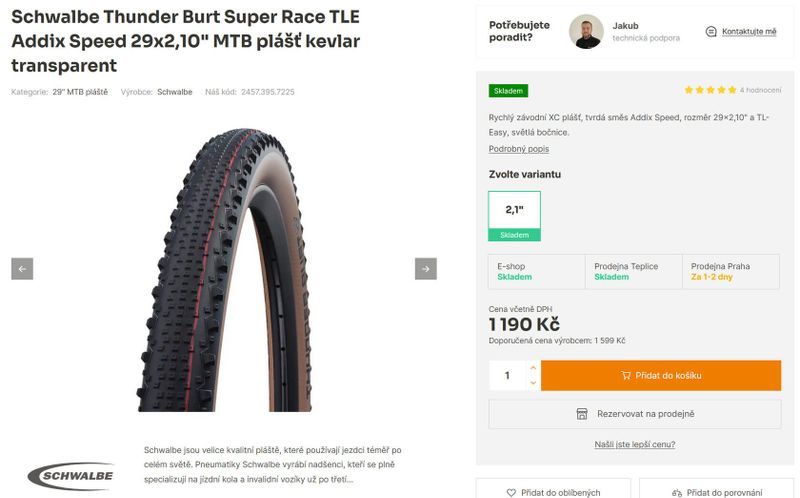 2x Schwalbe Thunder Burt Super Race TLE Addix Speed 29x2,1